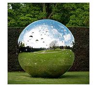 CHAKEUZND sphères de Jardin, Boule de Jardin réfléchissante Creuse en Acier Inoxydable argentée 25-500 mm(90mm/3.5in)