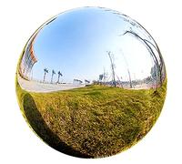 CHAKEUZND sphères de Jardin, Boule de Jardin réfléchissante Creuse en Acier Inoxydable de 1 mm d'épaisseur, argentée, 19-500 mm(51mm/2in)