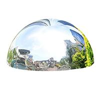 CHAKEUZND sphères de Jardin, Boules réfléchissantes de Jardin en Acier Inoxydable, hémisphère Creux, Poli Miroir, Plusieurs Tailles, Argent(300mm/11.8in)