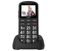 CHAKEYAKE Téléphone Portable Senior Débloqué avec Grandes Touches, Telephone Mobile pour Personnes âgées avec Big Volume Bouton de Secours SOS | Base de Charge | Radio FM | Facile à Utiliser | Noir