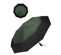 Chakipee Parapluie Pliant Compact - Parapluie Homme Automatique Resistant Vent, Parapluies de Voyage Portables, Auvent à Double Ventilation Revêtement en 210T, Portée 102 cm, 9 Sections