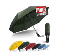 Chakipee Parapluie Pliant Compact - Parapluie Homme Automatique Resistant Vent, Parapluies Vert de Voyage Portables, Revêtement en Tissu 210T, Portée 97 cm, 8 Sections