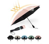 Chakipee Parapluie Pliant inversé Compact Anti UV- Parapluie Femme Automatique Resistant Vent, Parapluies de Voyage Portables, Revêtement en polyester 210T, Portée 97 cm, 8 Sections