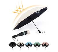 Chakipee Parapluie Pliant inversé Compact Anti UV- Parapluie Femme Automatique Resistant Vent, Parapluies de Voyage Portables, Revêtement en polyester 210T, Portée 97 cm, 8 Sections