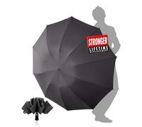 Chakipee Parapluie Pliant Inversé Homme Compact - Voyage Solide Grand Taille Gris Anti Tempete xxl 2 Personnes Automatique Parapluies - Femme Coupe-vent 210T et 10 Sections