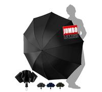 Chakipee Parapluie Pliant Inversé Homme Compact - Voyage Solide Grand Taille Noir Anti Tempete xxl 2 Personnes Automatique Parapluies - Femme Coupe-vent 210T et 10 Sections