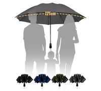 Chakipee Parapluie Pliant Inversé Homme XXXL - DIA 120cm Voyage Solide Taille Gris Anti Tempete 2 Personnes Automatique Parapluies - Coupe-vent 210T et 10 Sections