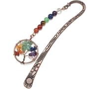 Chakra Cristal Marque-Page Vintage Métal Arbre Signets Pour Femmes Étudiant Enseignant Graduation Cadeau De Noël