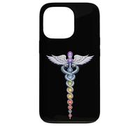 Chakra Energy Caducée Design - Éveil de la Kundalini Coque pour iPhone 13 Pro