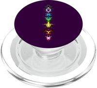 Chakra Fractal Chakra Bouddhisme Yoga Rainbow Symbole Spiritualité PopSockets PopGrip pour MagSafe