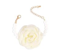 CHAKRA HEALING REIKI CHR Bracelet en perles de rose pour femme - Tissu coloré - Bracelet camélia élégant - Grand bracelet rose, adjustable, Tissu, Pas de gemme