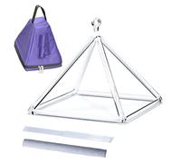 Chakra Pyramide Merkaba chantante en cristal de quartz optiquement clair avec étui de transport pyramide chantante et deux types de percuteur de bol chantant en cristal ( Color : Clear , Size : 5 inch