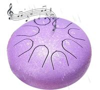 Chakra Tambour de pluie pour jardin extérieur - 15,2 cm, 8 notes, carillon d'instruments d'extérieur étanche (violet)