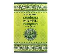 Chakra Tree Lot de 12 bâtons d'encens ayurvédique Patchouli Masala de 15 g chacun de qualité supérieure pour attirer l'argent, l'amour, la croissance