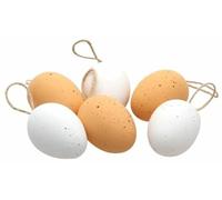 Chaks 12571, Lot de 6 Oeufs factices Assortis 6cm