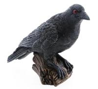 Chaks 13079, Statue Corbeau Noir en polyrésine 17cm