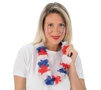 Chaks 13430, Collier à Fleurs Supporter France, Bleu/Blanc/Rouge