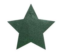 Chaks 13545-106, Lot 6 Sets de Table Paillettes Premium Forme Etoile 39cm, Vert Sapin
