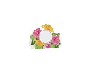 Chaks 6 Marque-Places Fleurs Tropicales 8X8CM