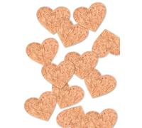 Chaks 80579, Sachet de 12 grands Coeurs en Liège à disperser 8,3cm