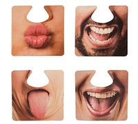 Chaks 90567, Kit PhotoBooth Bouches en Trompe-l'oeil 4 pièces à Pincer