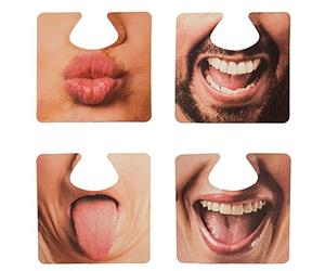 Chaks 90567, Kit PhotoBooth Bouches en Trompe-l'oeil 4 pièces à Pincer