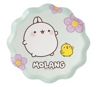Chaks - Assiettes en papier Molang, lot de 8, vaisselle de fête officielle Molang, Ø 23 cm, sans plastique, pour les anniversaires d'enfants et la décoration de fête