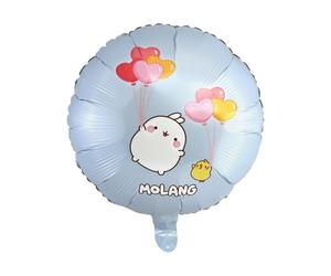 Chaks - Ballon en aluminium Molang 43 cm, ballon officiel Molang aux couleurs pastel, décoration pour anniversaire d'enfant, accessoires de fête
