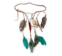 Chaks - Bandeau à plumes de paon, accessoire de mode pour femme