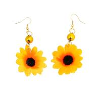 Chaks - Boucles d'oreilles tournesol, clous d'oreilles des années 70