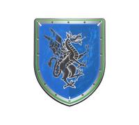 Chaks - BOUCLIER CHEVALIER DRAGON MOUSSE EVA 28X35CM BLEU - Accessoire de déguisement - Cosplay pour Carnaval - Thême(s) :