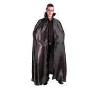 Chaks - Cape en satin à col montant, 163 cm | Accessoire de déguisement pour Halloween et le carnaval, cape pour vampire, sorcier, sorcière et magicien
