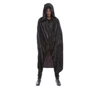 Chaks - Cape en velours avec capuche 182 cm, longue cape pour femmes et hommes, accessoires de costume pour Halloween et carnaval