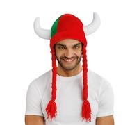Chaks - Casque avec cornes et tresses, accessoire supporter Coupe du monde