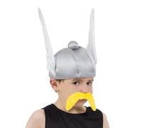 Chaks - Casque d'Astérix, casque en tissu avec des ailes blanches, Astérix et Obélix, Accessoires de déguisement pour Carnaval & Comic Con