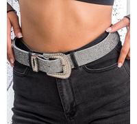 Chaks - Ceinture pour femme en similicuir, strass, paillettes Western Cowgirl, bling, ceinture pour jeans à la taille