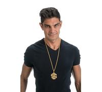 Chaks - chaîne en or, collier de rappeur dans le style hip hop des années 90, accessoire de costume pour carnaval, fête, survêtement des années 80