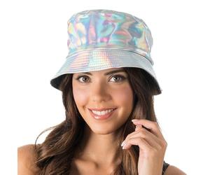 Chaks - Chapeau de pêcheur holographique, chapeau bob brillant