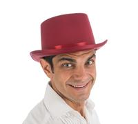Chaks - Chapeau haut-de-forme en satin, accessoire de déguisement