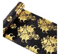 Chaks - Chemin de Table d'halloween, 3 m x 28 cm, Motif tête de Mort