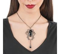 Chaks - Collier avec pendentif araignée, accessoire gothique