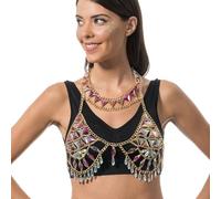Chaks - Collier de bikini doré, bijou de corps pour festival