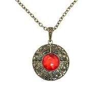 Chaks - Collier vampire avec pendentif, bijou gothique en métal, accessoires vintage pour Halloween et cosplay