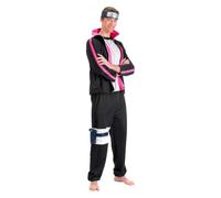 Chaks - Costume de Boruto Uzumaki, costume de ninja d'anime | Tenue officielle Boruto, déguisement d'anime comprenant une veste, un pantalon, un t-shirt et accessoires pour le carnaval