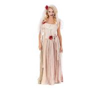Chaks - Costume de mariée zombie pour femme, 2 pièces, robe d'Halloween