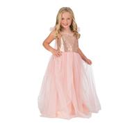 Chaks - Costume de princesse pour fille, robe longue à paillettes