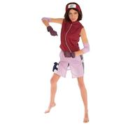 Chaks – Costume femme Sakura Haruno – Tenue officielle Naruto 8 pièces avec accessoires