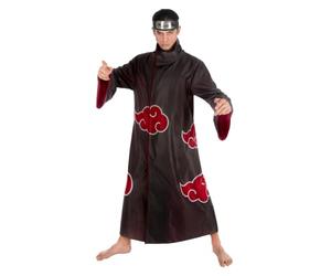 Chaks - Costume d'Itachi Uchiha, tenue de cosplay d'anime | Tenue officielle Naruto, ensemble 2 pièces comprenant une robe et un bandeau, pour le carnaval et les événements anime