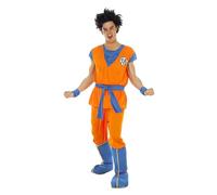 Chaks – Costume Goku Saiyajin Dragon Ball, ensemble 7 pièces pour adultes, carnaval et Halloween