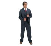Chaks Costume Gomez Addams C4636XL – Officiel Mercredi, ensemble 4 pièces, Bleu Homme